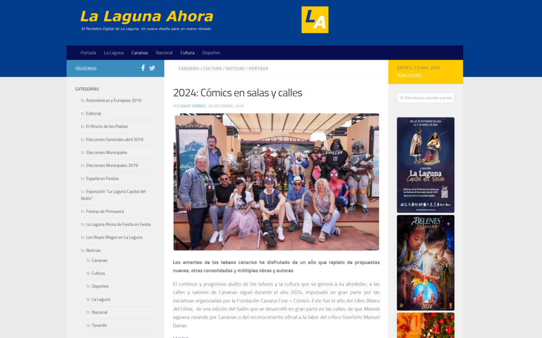 LA LAGUNA AHORA | 2024: Cómics en salas y calles