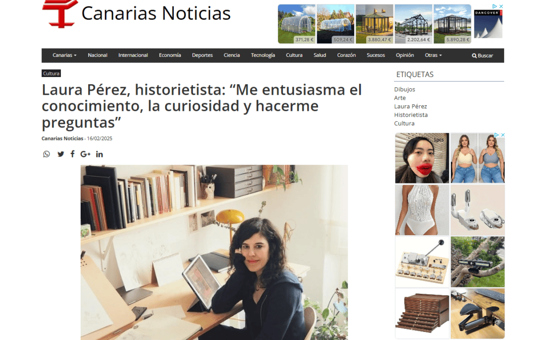 CANARIAS NOTICIAS |Laura Pérez, historietista: “Me entusiasma el conocimiento, la curiosidad y hacerme preguntas”