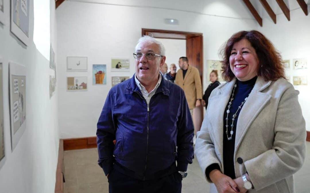 El viñetista J. Morgan inaugura la exposición ‘Pensar y Reir’ en la Casa de la Cultura de Tacoronte