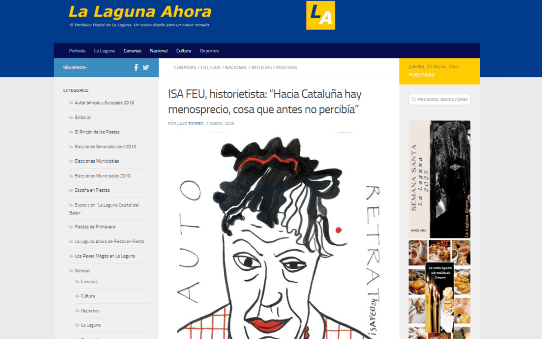 LA LAGUNA AHORA |ISA FEU, historietista: “Hacia Cataluña hay menosprecio, cosa que antes no percibía”