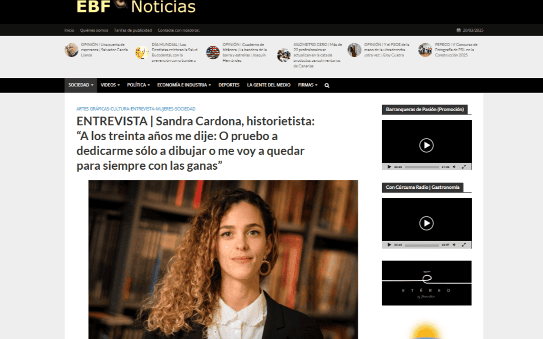 EL BLOGO FEROZ |ENTREVISTA | ENTREVISTA | Sandra Cardona, historietista: “A los treinta años me dije: O pruebo a dedicarme sólo a dibujar o me voy a quedar para siempre con las ganas”