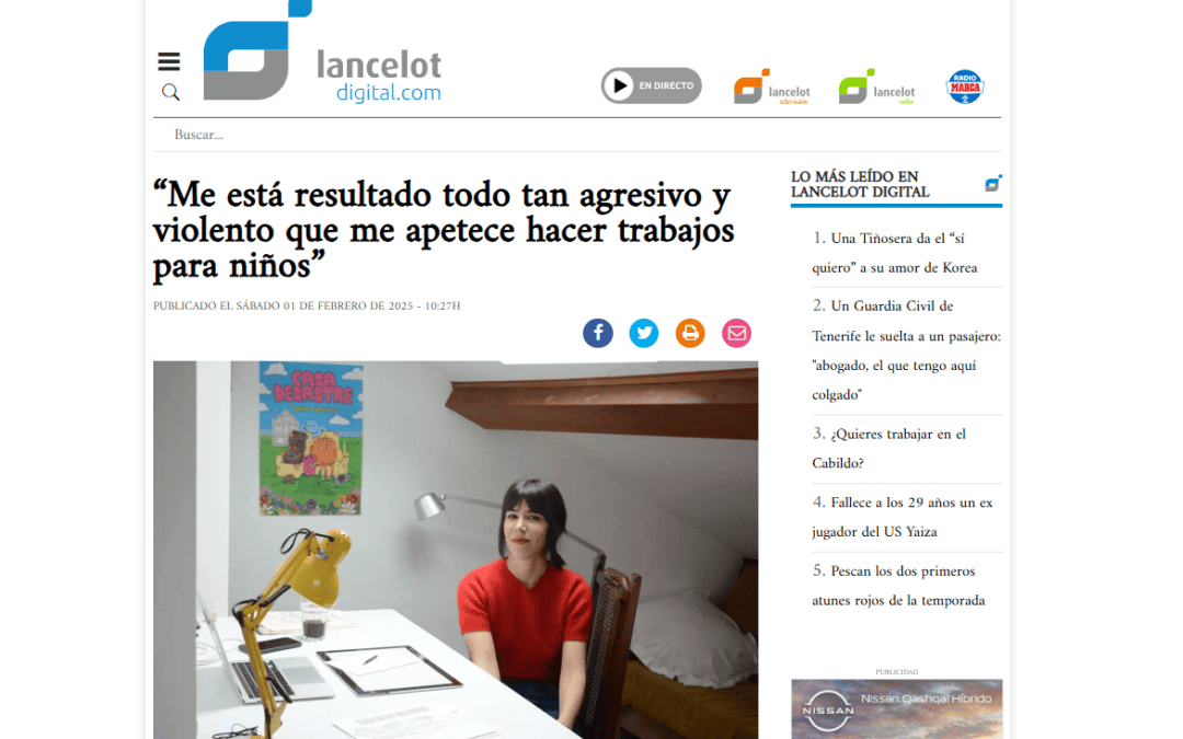LANCELOTDÍGITAL.COM |“Me está resultado todo tan agresivo y violento que me apetece hacer trabajos para niños”