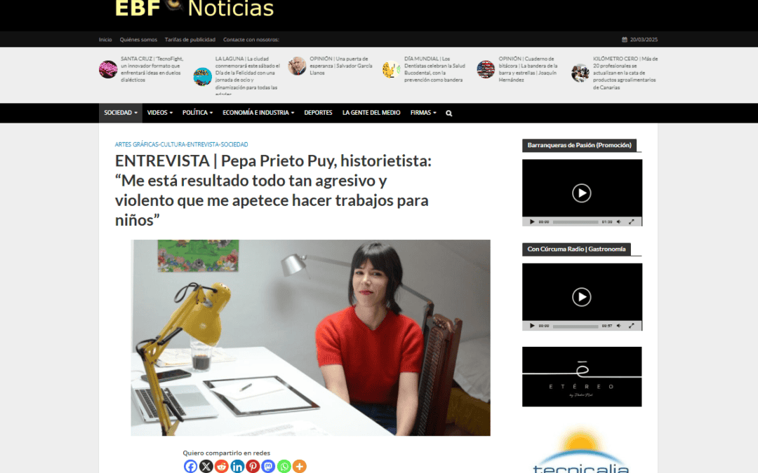 EL BLOGO FEROZ |ENTREVISTA | Pepa Prieto Puy, historietista: “Me está resultado todo tan agresivo y violento que me apetece hacer trabajos para niños”