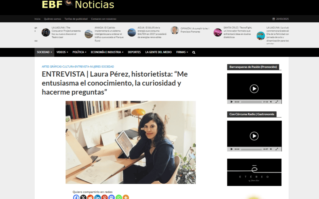 EL BLOGO FEROZ |ENTREVISTA | Laura Pérez, historietista: “Me entusiasma el conocimiento, la curiosidad y hacerme preguntas”