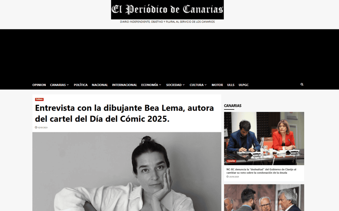 EL PERIÓDICO DE CANARIAS |Entrevista con la dibujante Bea Lema, autora del cartel del Día del Cómic 2025.