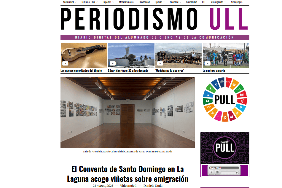 PERIODISMO ULL |El Convento de Santo Domingo en La Laguna acoge viñetas sobre emigración