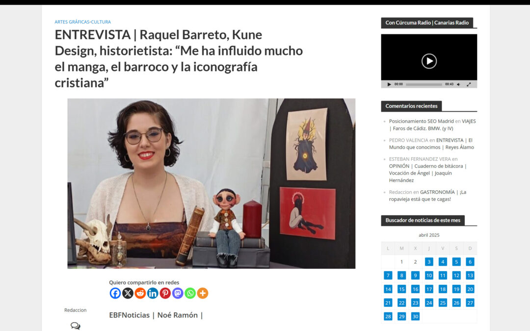 EL BLOGO FEROZ | ENTREVISTA | Raquel Barreto, Kune Design, historietista: “Me ha influido mucho el manga, el barroco y la iconografía cristiana”