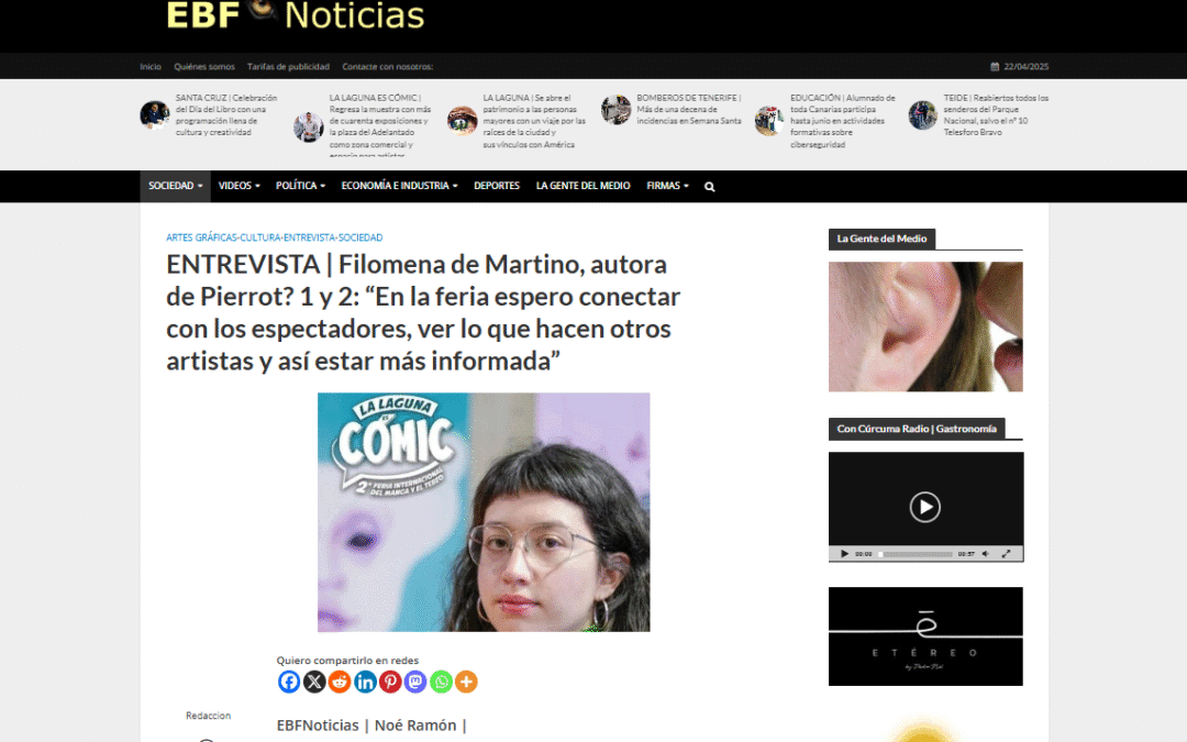 EL BLOGO FEROZ |ENTREVISTA | Filomena de Martino, autora de Pierrot? 1 y 2: “En la feria espero conectar con los espectadores, ver lo que hacen otros artistas y así estar más informada”