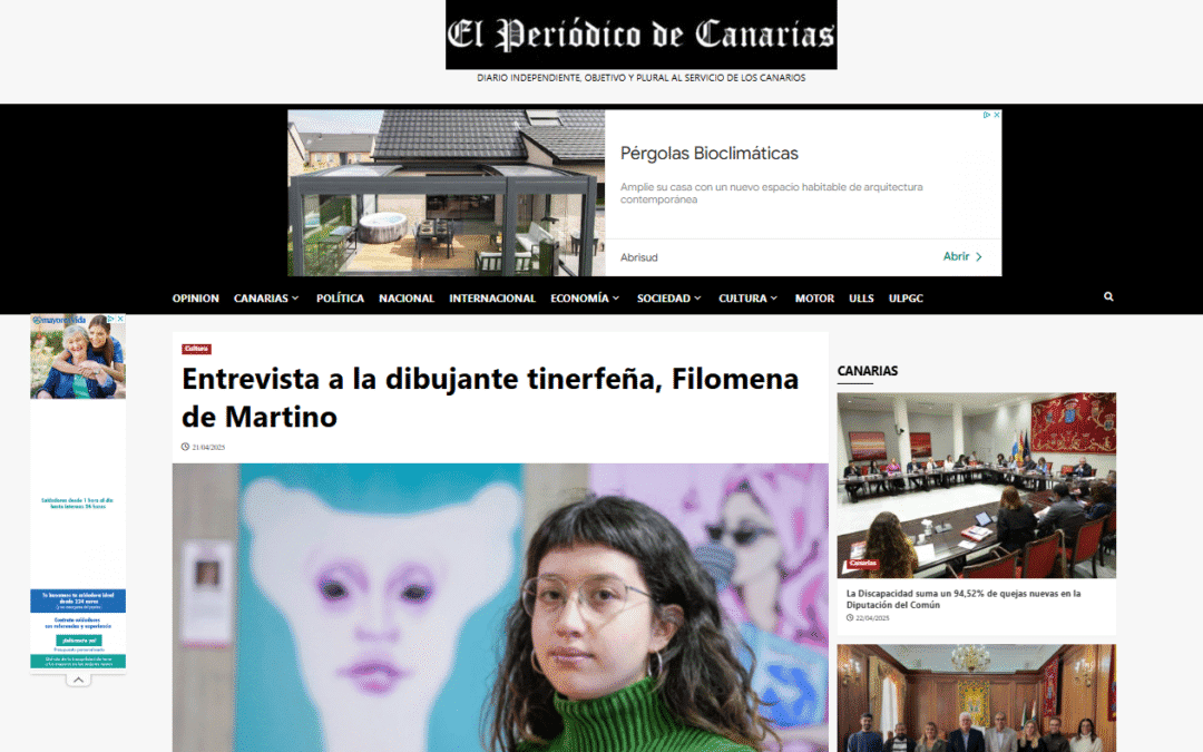 EL PERIÓDICO DE CANARIAS |Entrevista a la dibujante tinerfeña, Filomena de Martino