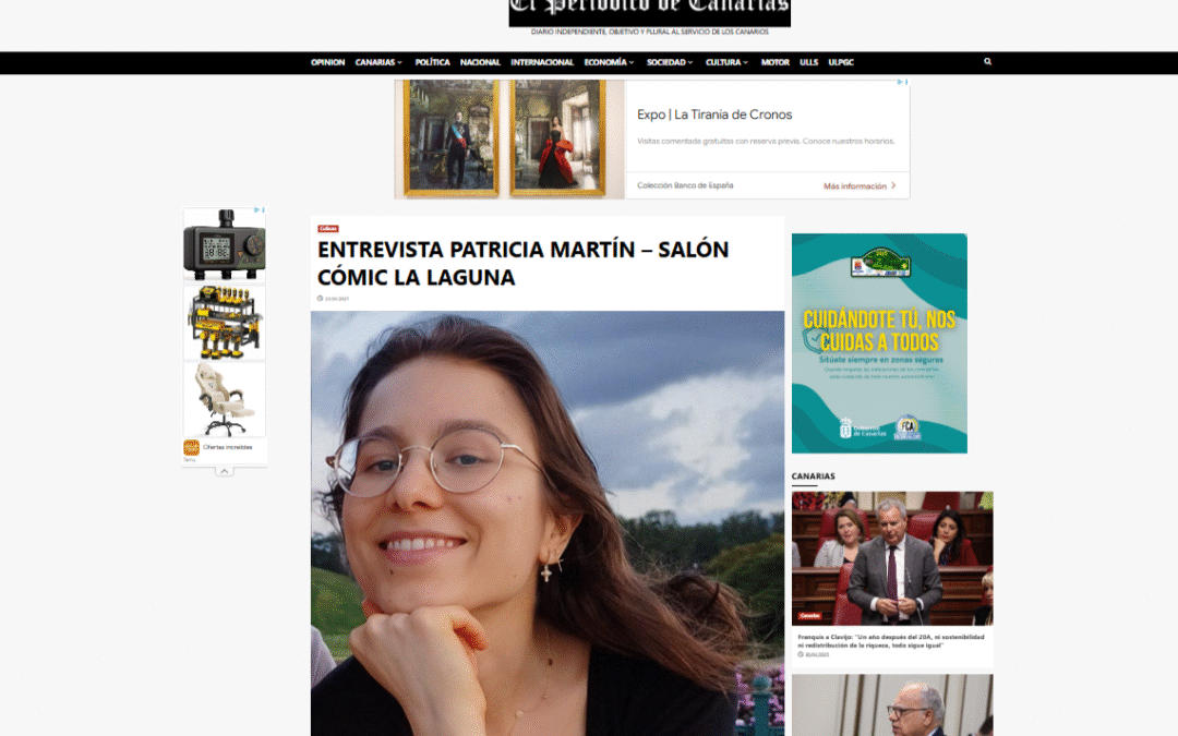 EL PERIÓDICO DE CANARIAS | ENTREVISTA PATRICIA MARTÍN – SALÓN CÓMIC LA LAGUNA