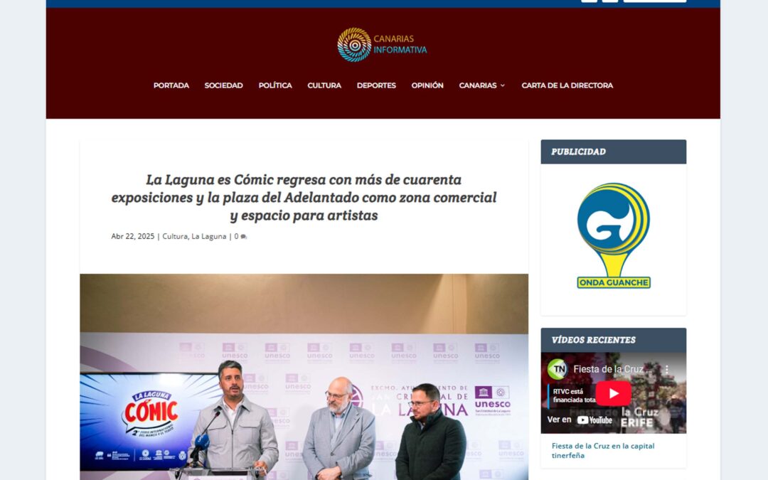CANARIAS INFORMATIVALa Laguna es Cómic regresa con más de cuarenta exposiciones y la plaza del Adelantado como zona comercial y espacio para artistas