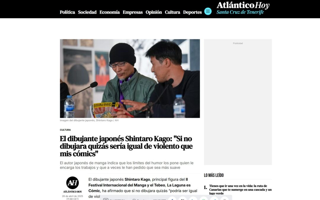 ATLÁNTICO HOY | El dibujante japonés Shintaro Kago: «Si no dibujara quizás sería igual de violento que mis cómics»