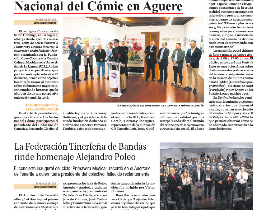 DIARIO DE AVISOS | La migración protagoniza el Día Nacional del Cómic en Aguere