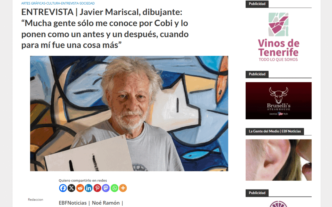 EL BLOGO FEROZ | ENTREVISTA | Javier Mariscal, dibujante: “Mucha gente sólo me conoce por Cobi y lo ponen como un antes y un después, cuando para mí fue una cosa más”