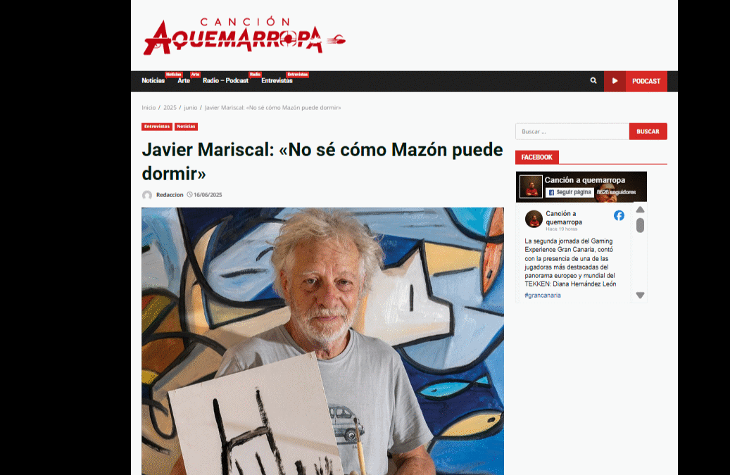 CANCIÓN AQUEMARROPA | Javier Mariscal: «No sé cómo Mazón puede dormir»