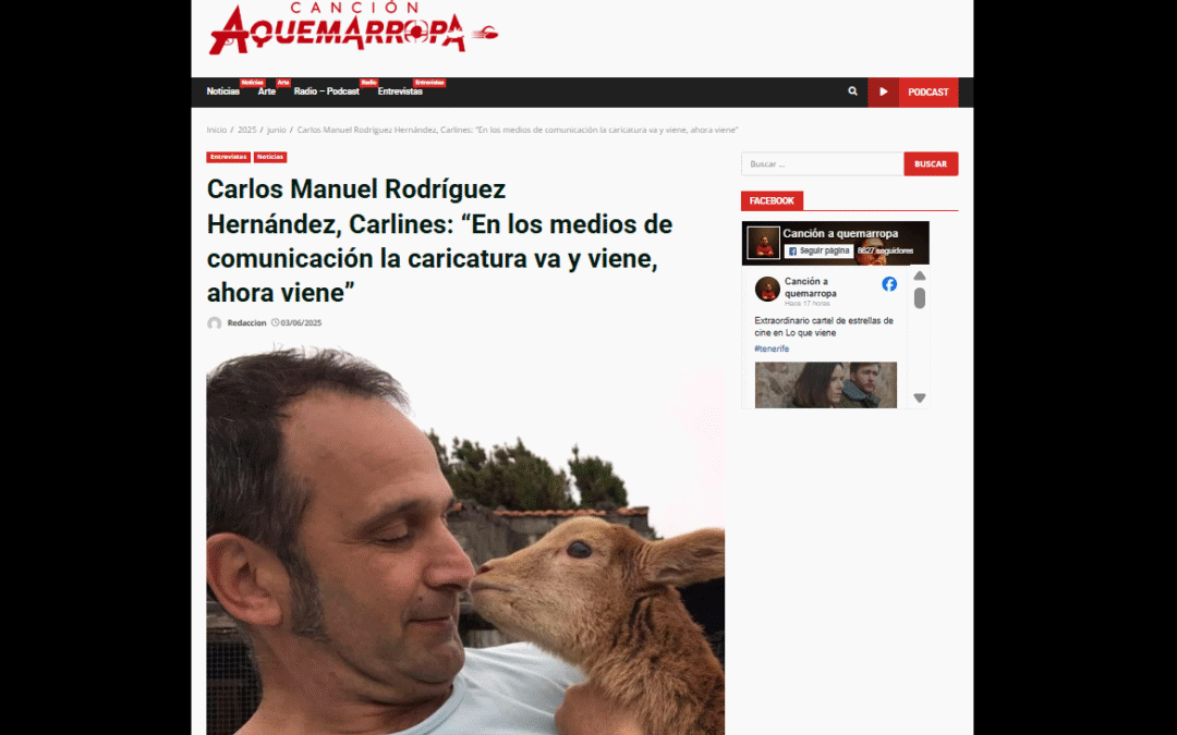 CANCIÓN AQUEMARROPA |Carlos Manuel Rodríguez Hernández, Carlines: “En los medios de comunicación la caricatura va y viene. Ahora viene”.