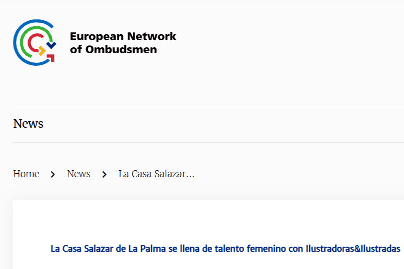 EUROPEAN NETWORK OF OMBUDSMEN | La Casa Salazar de La Palma se llena de talento femenino con Ilustradoras & Ilustradas