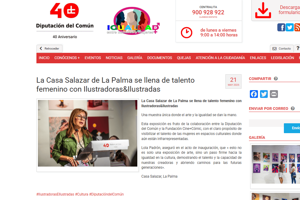 DIPUTACIÓN DEL COMÚN | La Casa Salazar de La Palma se llena de talento femenino con Ilustradoras & Ilustradas