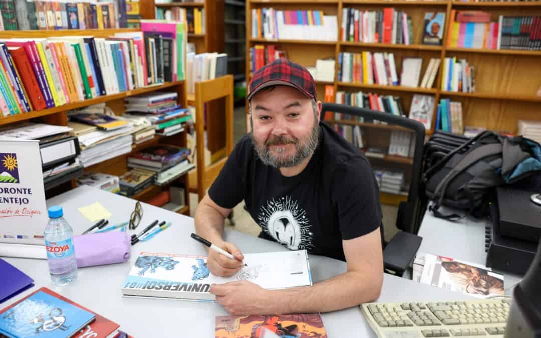 Albert Monteys firma ejemplares de ¡Universo! y otros libros suyos en la Librería Lemus