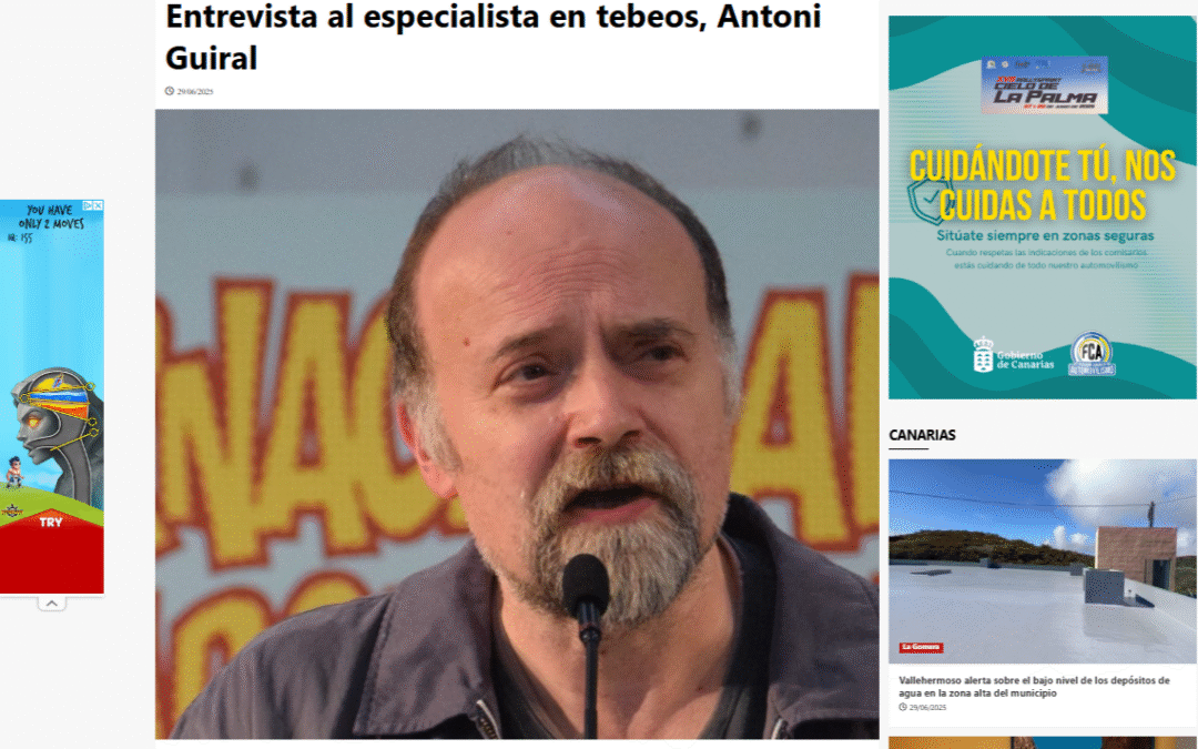 EL PERIÓDICO DE CANARIAS | Entrevista al especialista en tebeos, Antoni Guiral