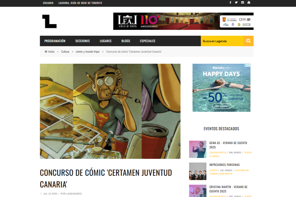 LAGENDA | Concurso de cómic ‘Certamen Juventud Canaria’