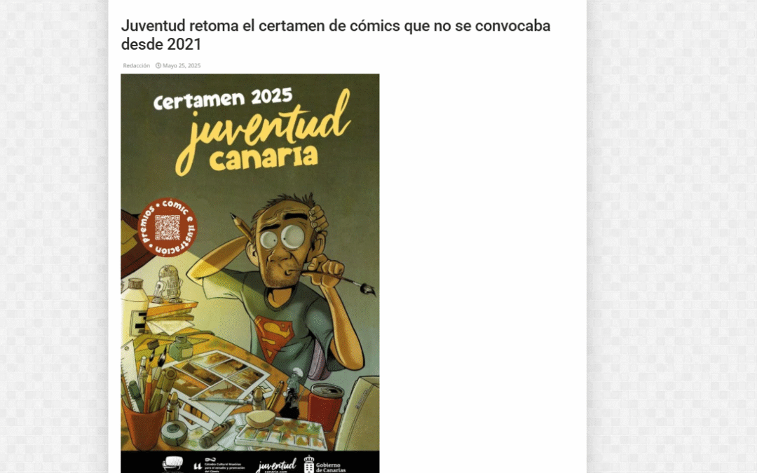 RADIO FARO DEL NOROESTE | Juventud retoma el certamen de cómics que no se convocaba desde 2021