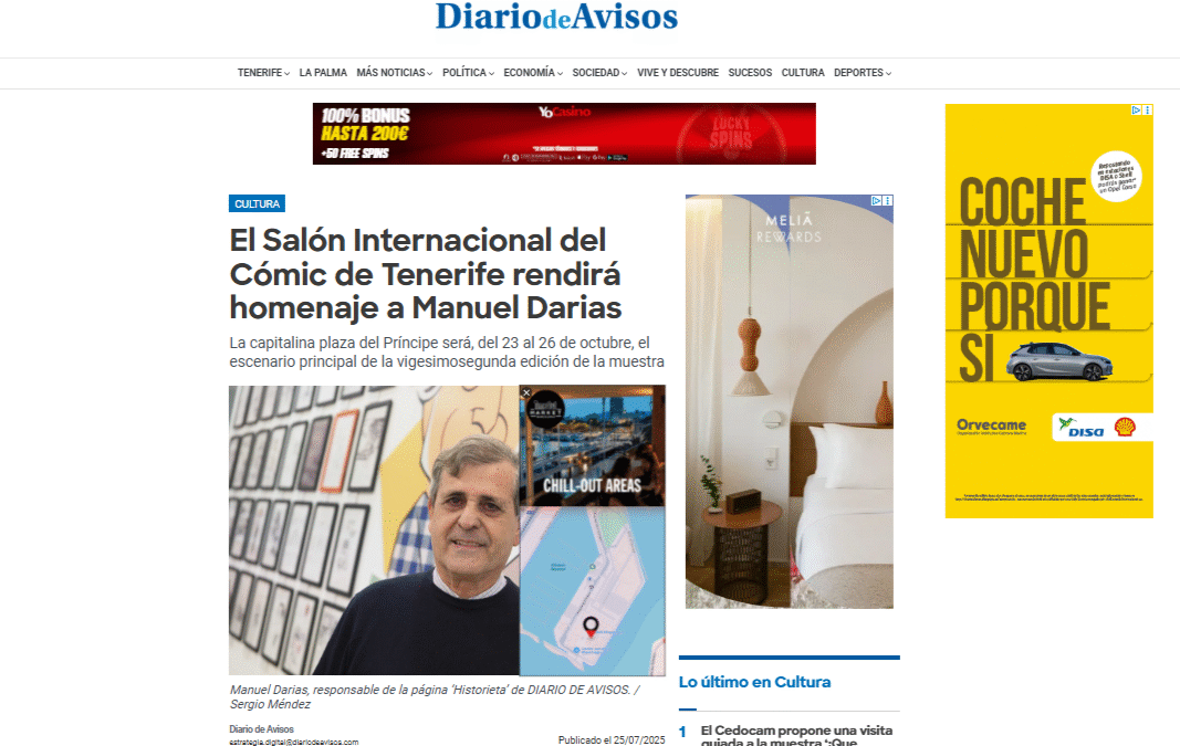 DIARIO DE AVISOS | El Salón Internacional del Cómic de Tenerife rendirá homenaje a Manuel Darias