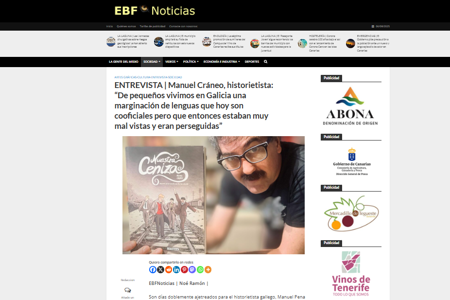 EL BLOGO FEROZ | ENTREVISTA | Manuel Cráneo, historietista: “De pequeños vivimos en Galicia una marginación de lenguas que hoy son cooficiales pero que entonces estaban muy mal vistas y eran perseguidas”