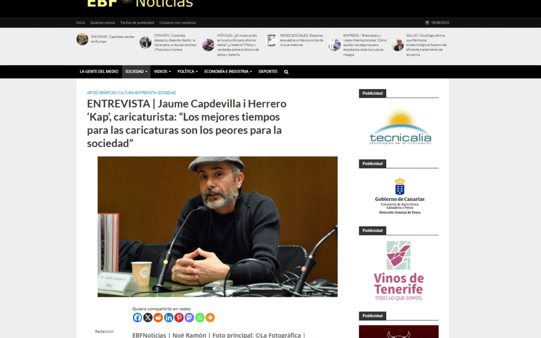 EL BLOGO FEROZ | ENTREVISTA | Jaume Capdevilla i Herrero ‘Kap’, caricaturista: “Los mejores tiempos para las caricaturas son los peores para la sociedad”