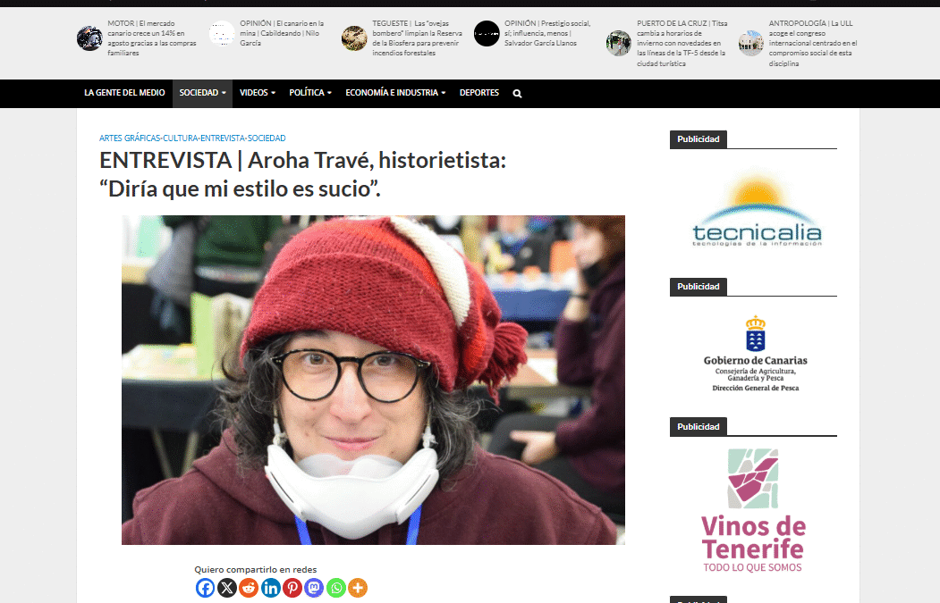 EL BLOGO FEROZ| ENTREVISTA | Aroha Travé, historietista: “Diría que mi estilo es sucio”.