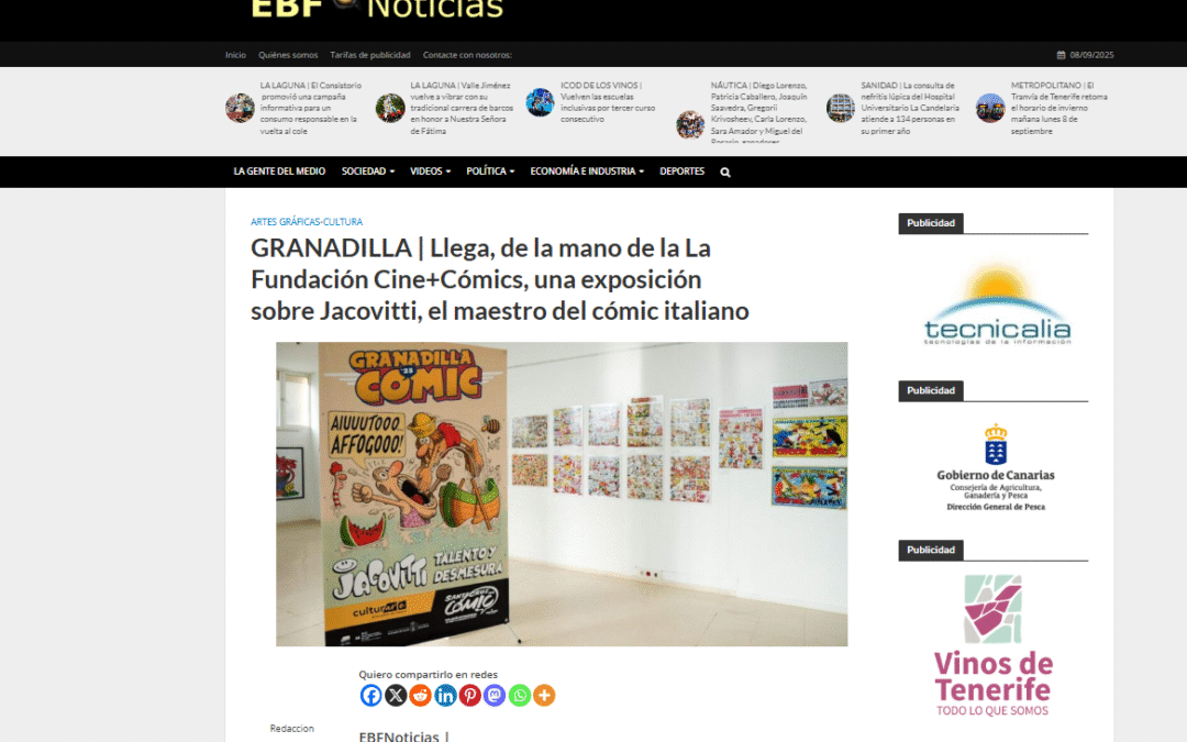 EL BLOGO FEROZ| GRANADILLA | Llega, de la mano de la La Fundación Cine+Cómics, una exposición sobre Jacovitti, el maestro del cómic italiano