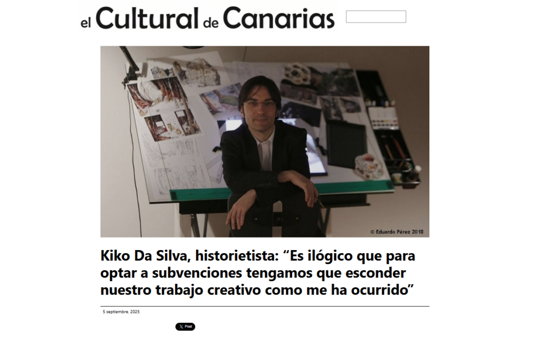 EL CULTURAL DE CANARIAS | Kiko Da Silva, historietista: “Es ilógico que para optar a subvenciones tengamos que esconder nuestro trabajo creativo como me ha ocurrido”