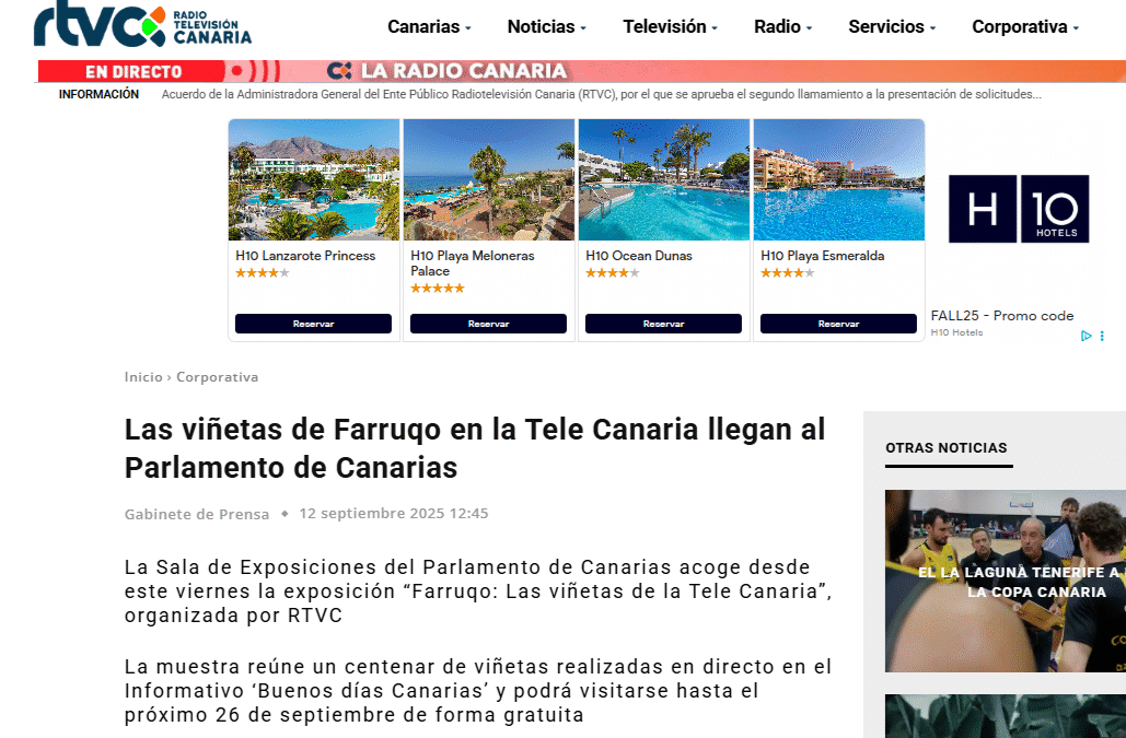 RTVC | Las viñetas de Farruqo en la Tele Canaria llegan al Parlamento de Canarias