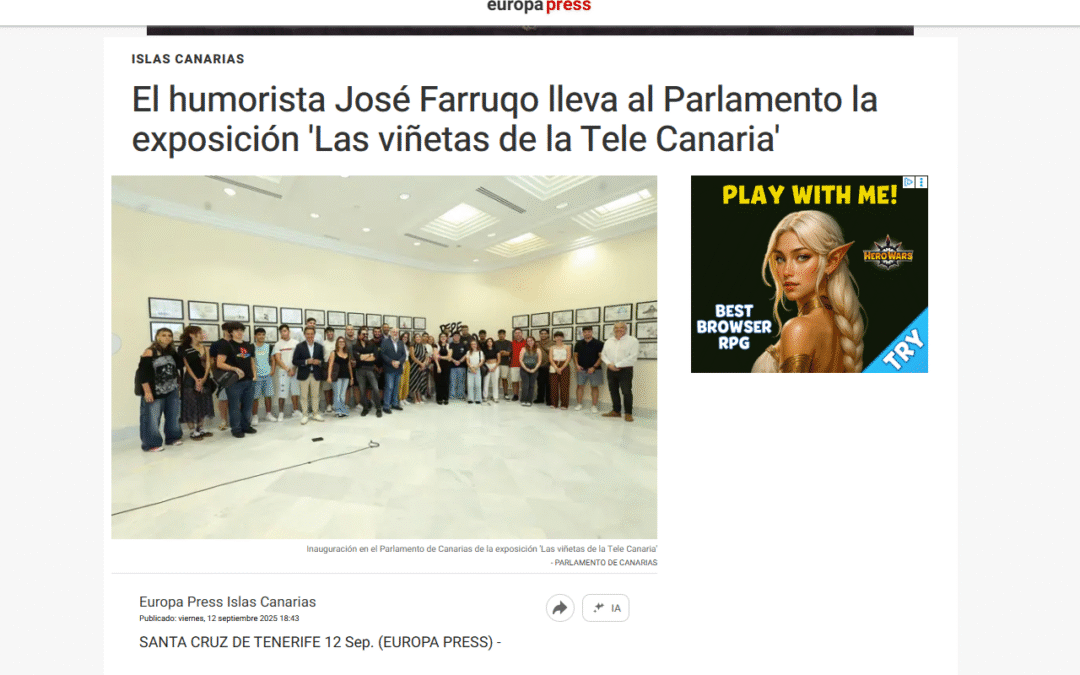 EUROPA PRESS | El humorista José Farruqo lleva al Parlamento la exposición ‘Las viñetas de la Tele Canaria’