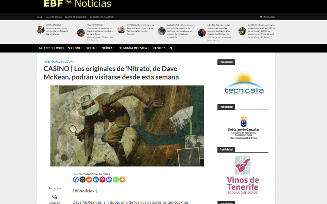 EL BLOGO FEROZ | CASINO | Los originales de ‘Nitrato’, de Dave McKean, podrán visitarse desde esta semana