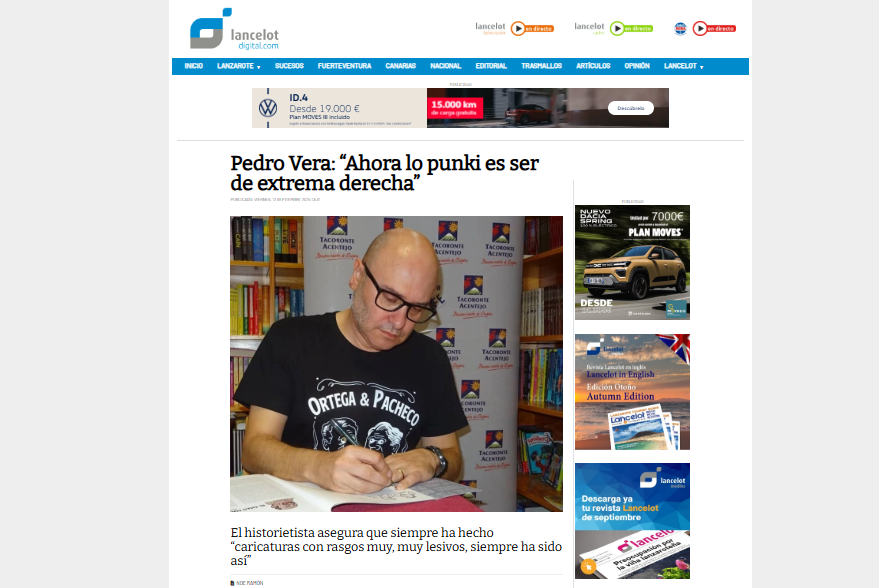 LANCELOT DIGITAL | Pedro Vera: “Ahora lo punki es ser de extrema derecha”