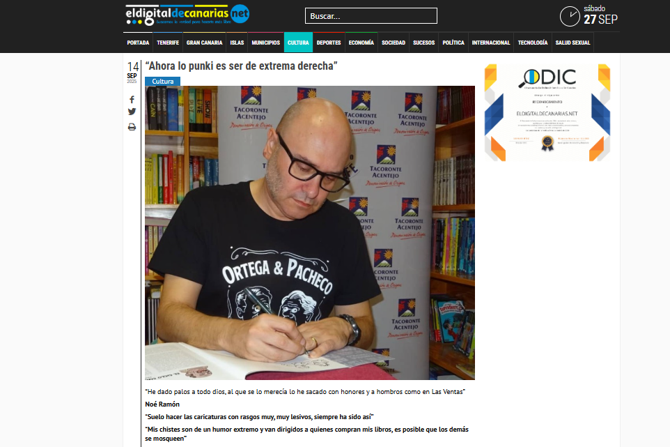 EL DIGITAL DE CANARIAS.NET | “Ahora lo punki es ser de extrema derecha”