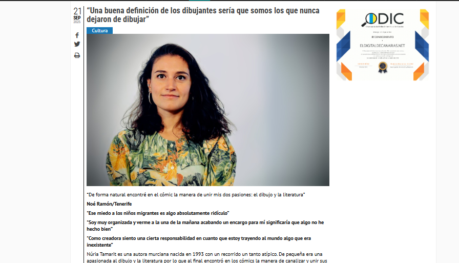 EL DIGITAL DE CANARIAS.NET | “Una buena definición de los dibujantes sería que somos los que nunca dejaron de dibujar”