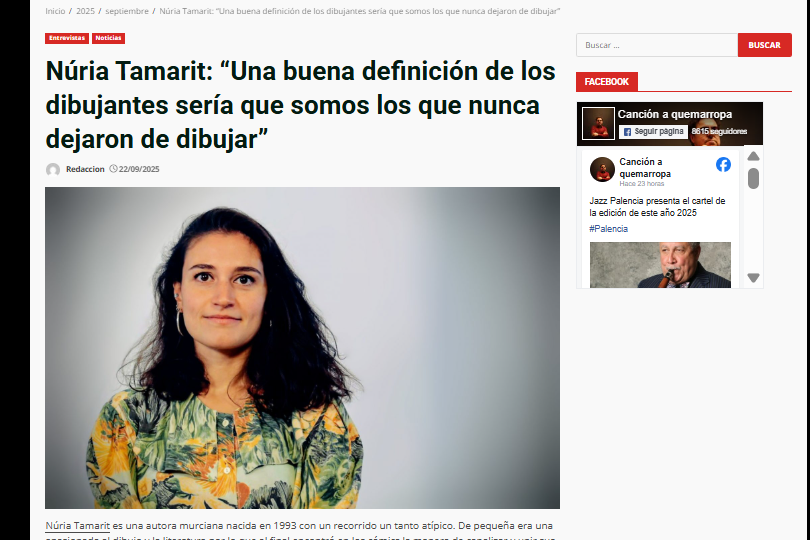 CANCIÓN AQUEMARROPA | Núria Tamarit: “Una buena definición de los dibujantes sería que somos los que nunca dejaron de dibujar”