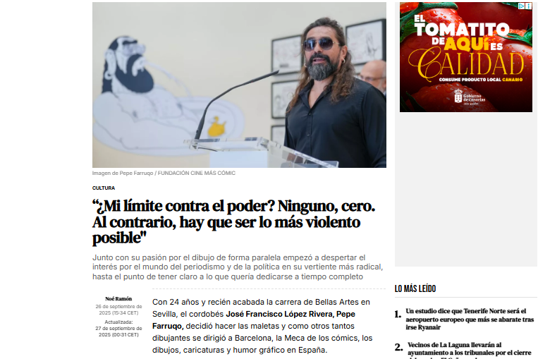 ATLÁNTICO HOY | “¿Mi límite contra el poder? Ninguno, cero. Al contrario, hay que ser lo más violento posible»