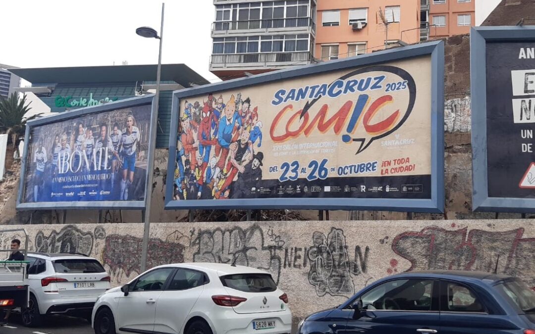 Santa Cruz Cómic se promociona también en las calles con diez vallas publicitarias