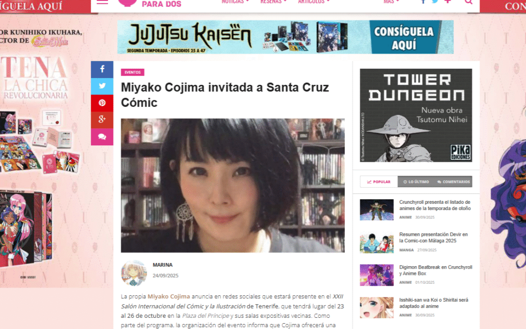 RAMEN PARA DOS | Miyako Cojima invitada a Santa Cruz Cómic