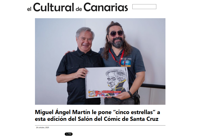 EL CULTURAL DE CANARIAS | Miguel Ángel Martín le pone “cinco estrellas” a esta edición del Salón del Cómic de Santa Cruz