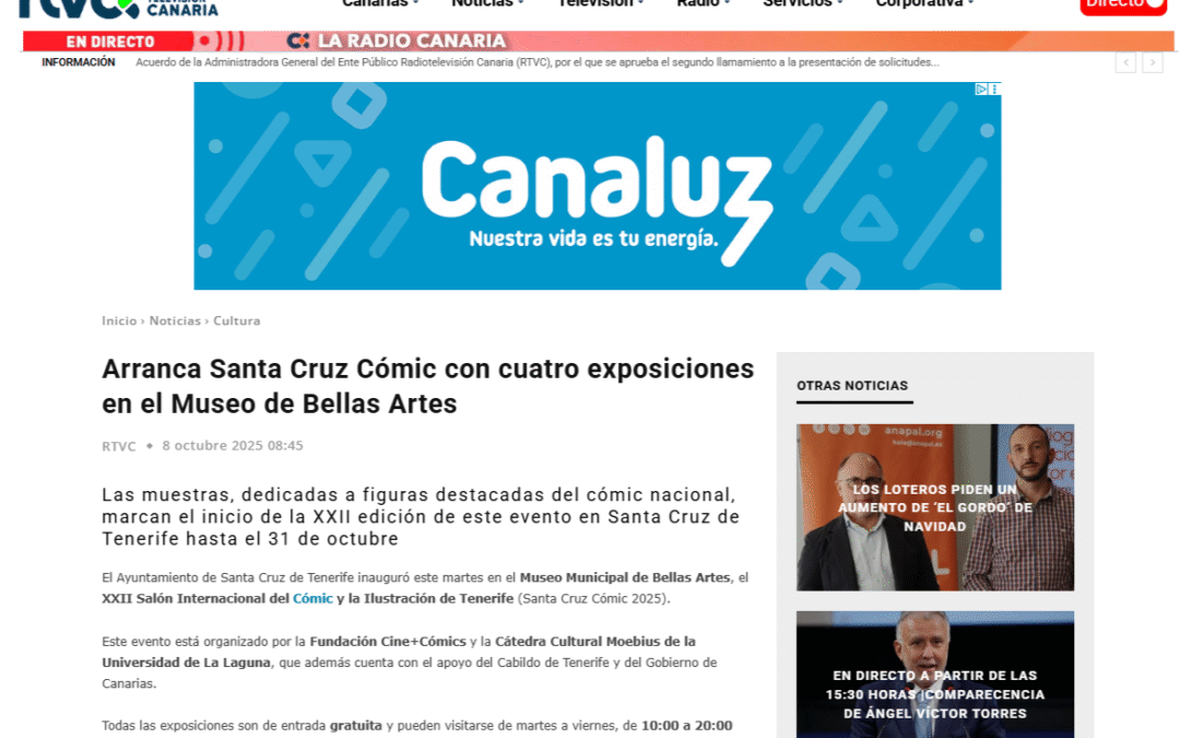 RTVC | Arranca Santa Cruz Cómic con cuatro exposiciones en el Museo de Bellas Artes