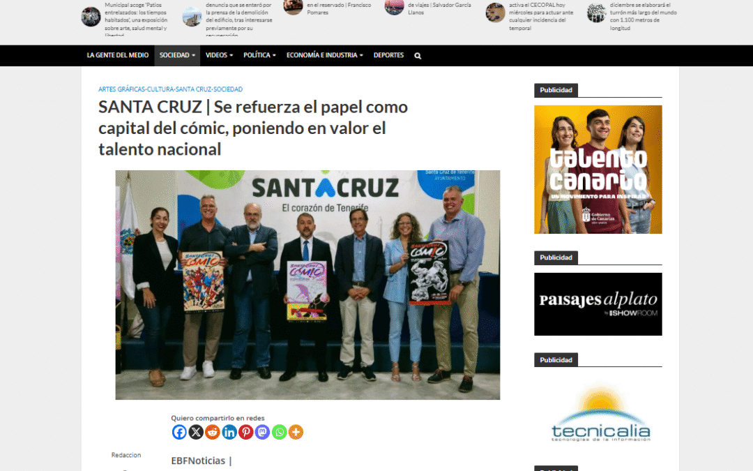 EL BLOGO FEROZ | SANTA CRUZ | Se refuerza el papel como capital del cómic, poniendo en valor el talento nacional