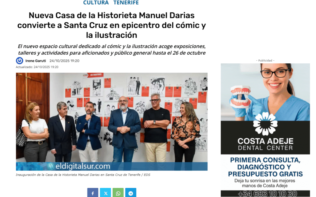 EL DIGITAL SUR | Nueva Casa de la Historieta Manuel Darias convierte a Santa Cruz en epicentro del cómic y la ilustración