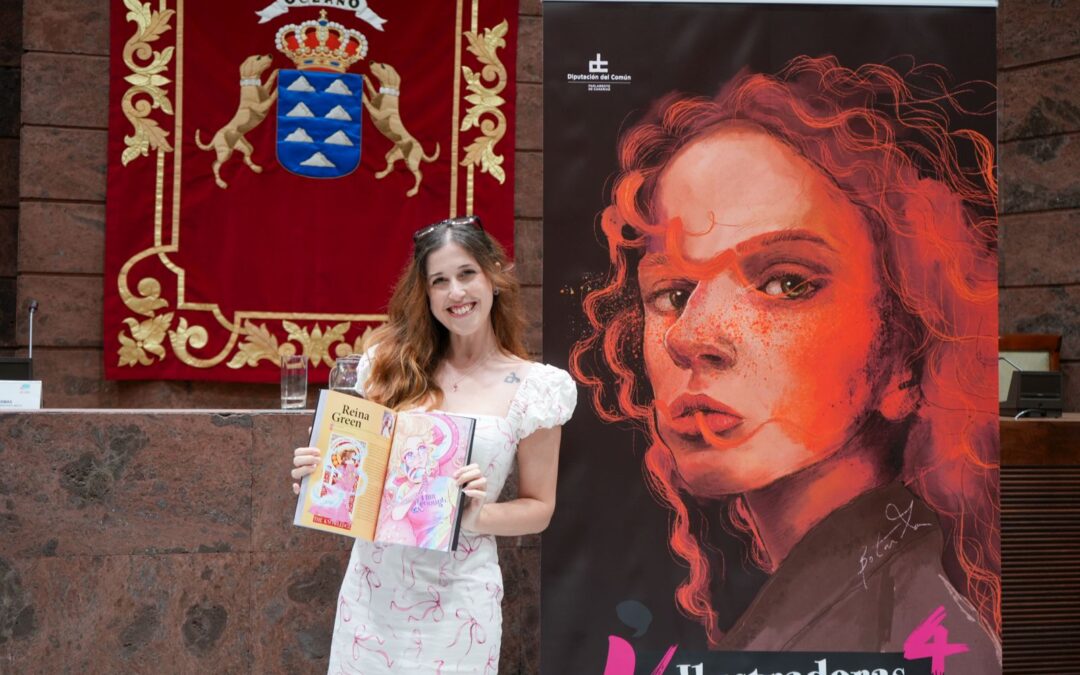 Reina Green, participante de Ilustradoras & Ilustradas, imparte un taller de dibujo manga en San Isidro