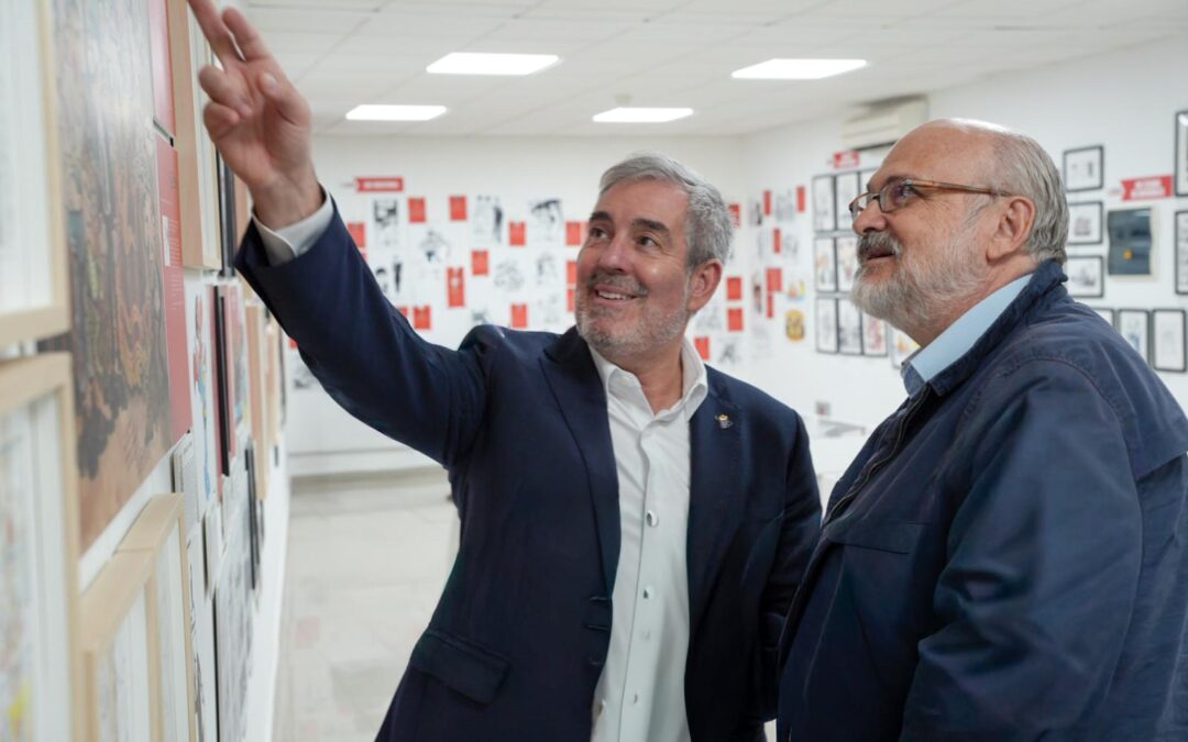 El presidente del Gobierno de Canarias, Fernando Clavijo, visita la Casa de la Historieta Manuel Darias