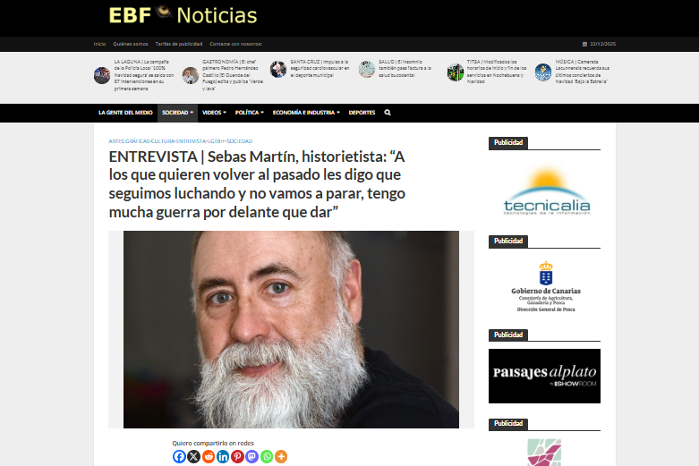 EL BLOGO FEROZ | ENTREVISTA | Sebas Martín, historietista: “A los que quieren volver al pasado les digo que seguimos luchando y no vamos a parar, tengo mucha guerra por delante que dar”