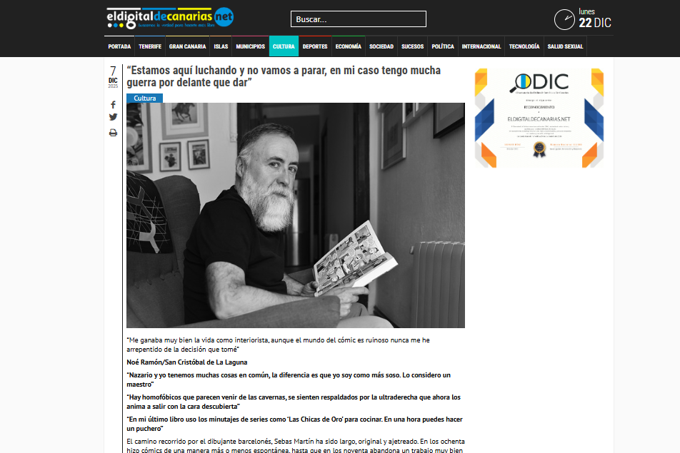 EL DIGITAL DE CANARIAS.NET | “Estamos aquí luchando y no vamos a parar, en mi caso tengo mucha guerra por delante que dar”